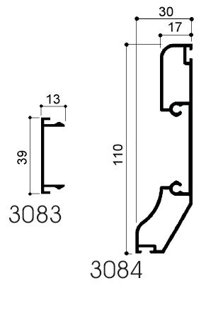 Zoccolino in alluminio cod.FM3083 / FM3084